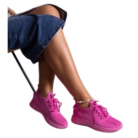 Ciemnoróżowe sneakersy sportowe Khitam