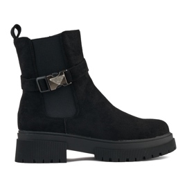 Czarne botki damkie
