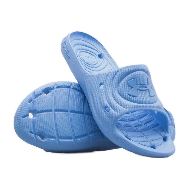 Klapki męskie Under Armour Locker Iv Sl 3023758-402 niebieskie
