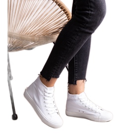 Białe wysokie trampki Rafife