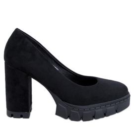 Czółenka na obcasie i platformie Angela Black czarne