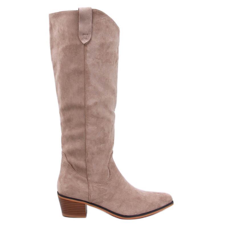 Kozaki zamszowe kowbojki Torez Khaki brązowe