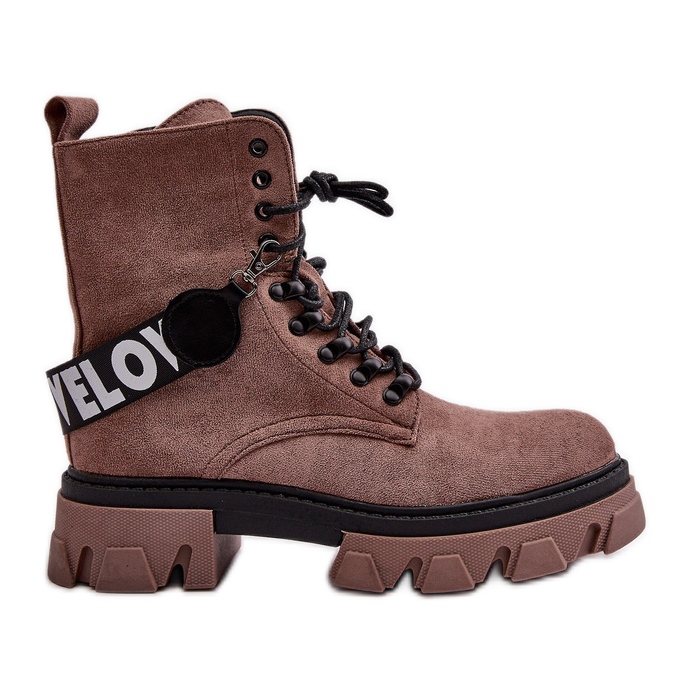 Zamszowe Wysokie Botki Z Ociepleniem Jasnobrązowe Danity