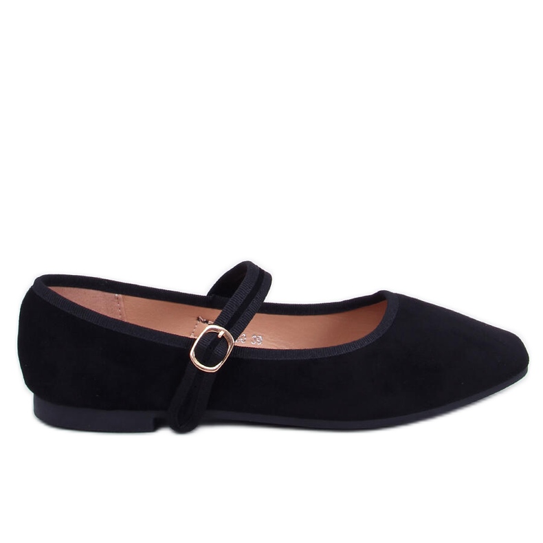 Baleriny w stylu Mary Jane Golins Black czarne