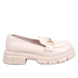 Mokasyny na wysokiej podeszwie Kyress Beige beżowy