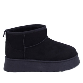 Emusy na platformie krótkie Rodmans Black czarne