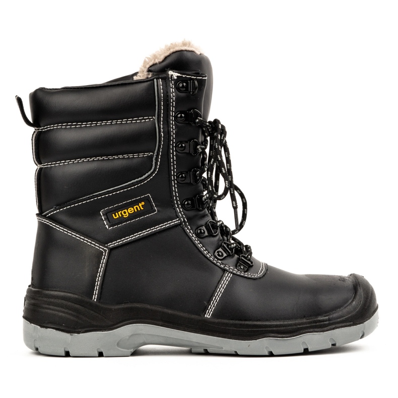 Buty męskie Zimowe URGENT 113/S3 z podnoskiem czarne