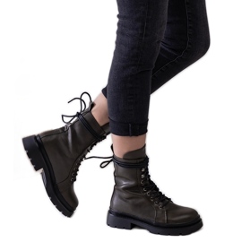 Zielone ocieplane traperki Tuima