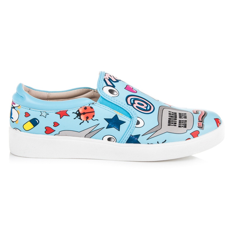 Komiksowe Slipony Vices niebieskie