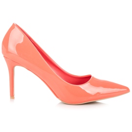 Vices Lakierowane szpilki pomarańczowe