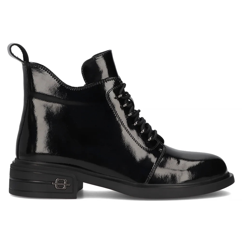 Skórzane trzewiki Filippo DBT6318/24 Bk czarne