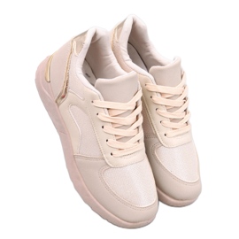 Sneakersy damskie leciutkie Doleh Beige - Inello beżowy