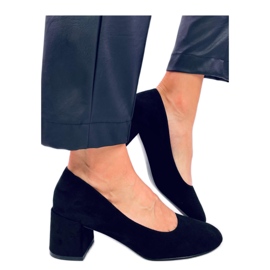 Czółenka na wygodnym obcasie Fredette Black czarne