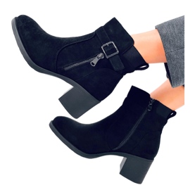 Botki klasyczne na obcasie Black czarne