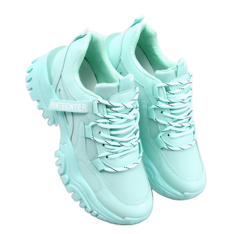Sneakersy na koturnie  Green zielone