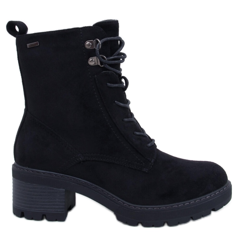 Botki na wygodnym obcasie Black czarne
