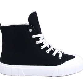 Trampki płócienne za kostkę Black czarne