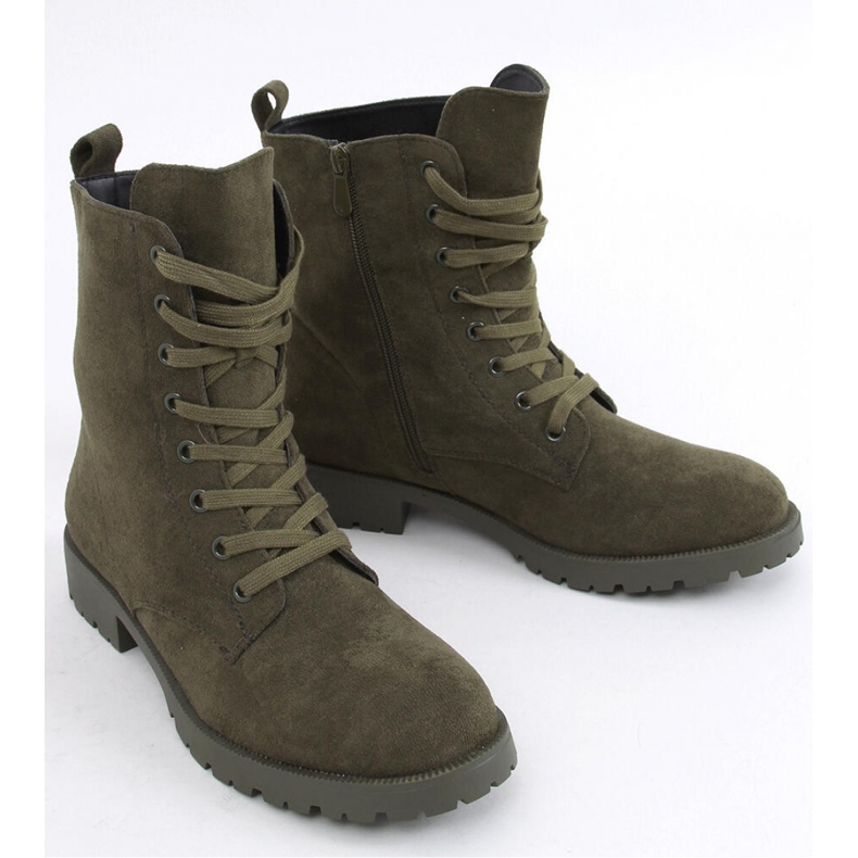 Workery sznurowane Bente Green - Inello zielone