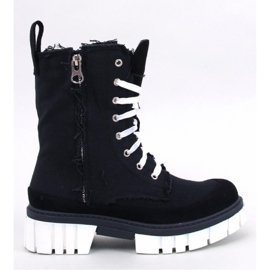 Botki płócienne na protektorze Vaugh Black - Inello czarne