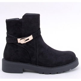 Botki zamszowe płaskie Drapers Black - Inello czarne