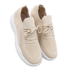 Buty sportowe skarpetkowe damskie Beige beżowy
