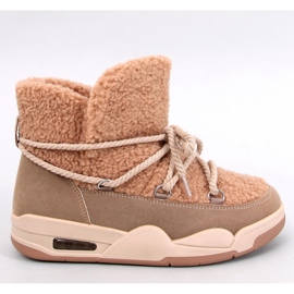 Śniegowce sneakersy ocieplane Remal Khaki - Inello brązowe