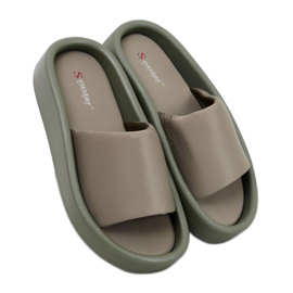 Sandał Miękkie klapki damskie Fontes Oliver - Inello zielone