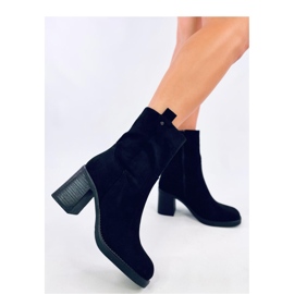 Botki na szerokim obcasie Salifi Black - Inello czarne