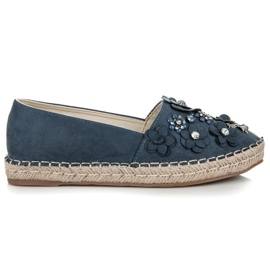 Marquiz Wsuwane półbuty ze zdobieniem niebieskie