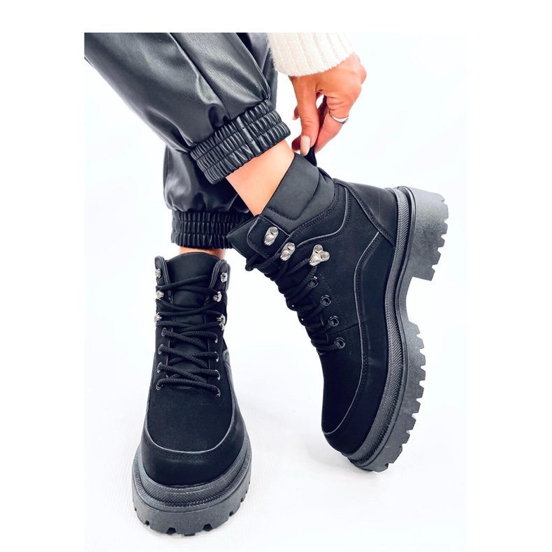 Botki traperki Mathen Black - Inello czarne