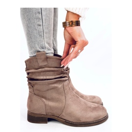 Botki płaskie klasyczne Wonger Khaki - Inello beżowy