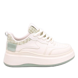Sneakersy damskie pastelowe Motimes Beige Green - Inello zielone