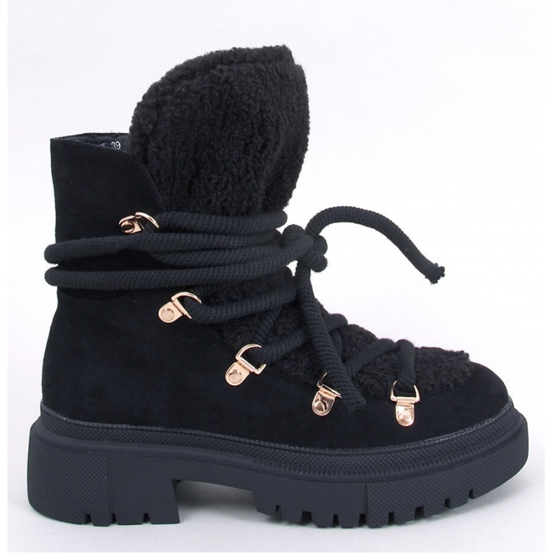 Śniegowce z kożuszkiem Shea Black - Inello czarne