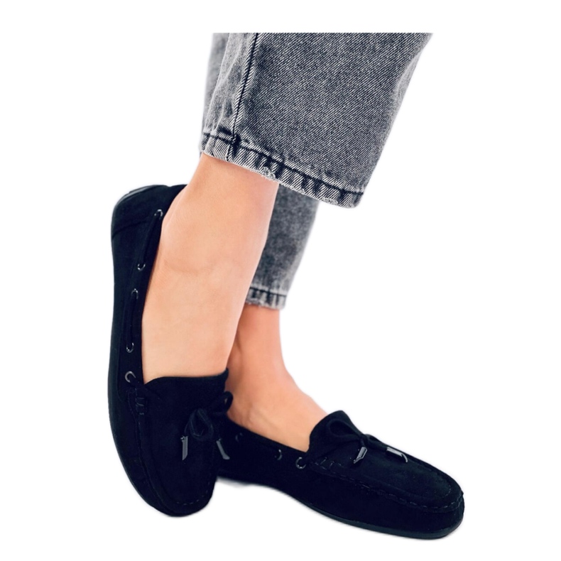 Mokasyny zamszowe Wards Black - Inello czarne