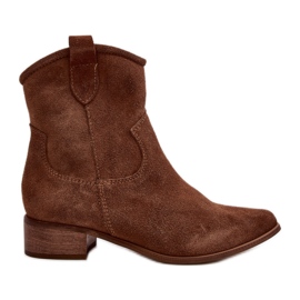 Botki Model Zazoo 3329 Brown Zamsz - Step in style brązowe