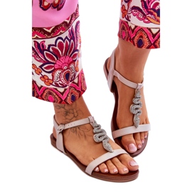 Sandały Model S.Barski KV-5541-42 Beige - Step in style beżowy