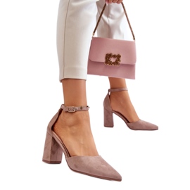 Czółenka Model Lexie QA203P Dark Beige - Step in style beżowy