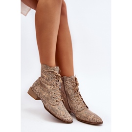 Botki Model Maciejka 06391-04 Beige - Step in style beżowy