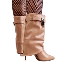 Kozaki Model Steffi O41 Beige - Step in style beżowy