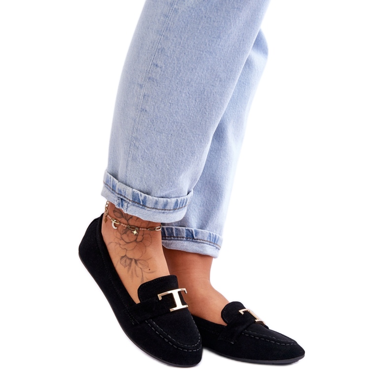 Mokasyny Model Carly GO-105 Black - Step in style czarne
