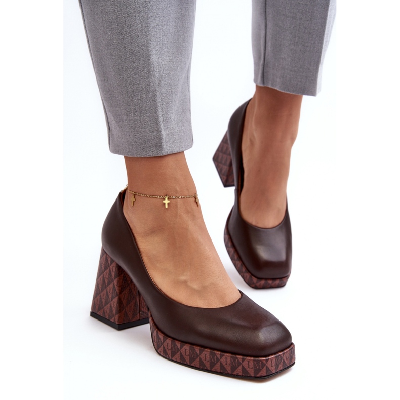 Czółenka Model Laura Messi 259/236-820 Brown - Step in style brązowe