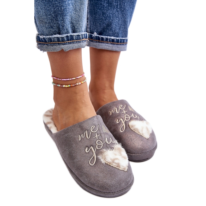 Kapcie Model Geraja MD6003 Grey - Step in style szare