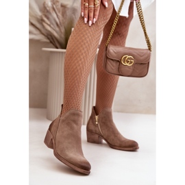 Botki Model Zazoo 60475 Dark Beige - Step in style beżowy