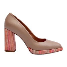 Czółenka Model Laura Messi 2746/252-837 Beige - Step in style beżowy