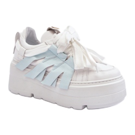 Buty Sportowe Damskie Na Platformie Zazoo Blue niebieskie