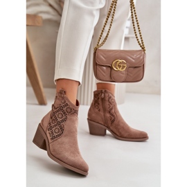 Botki Model S.Barski HY42-944 Brown - Step in style brązowe