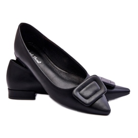 Klasyczne baleriny z ozdobą czarne