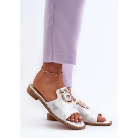 Sandał Klapki Model S.Barski KV27-032 Silver - Step in style szare