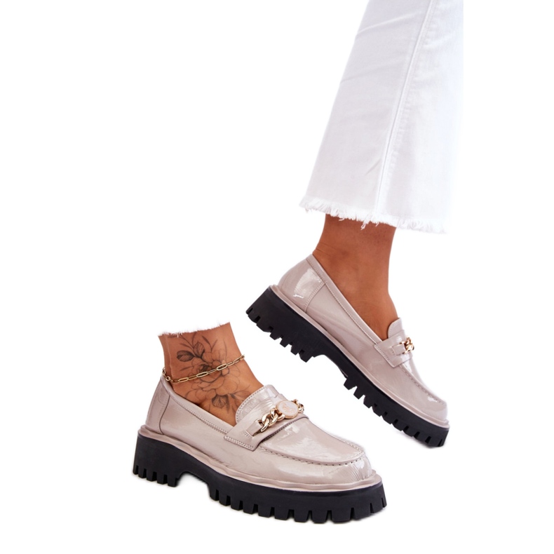 Mokasyny Model Ronin MR-X351 Light Grey - Step in style szare