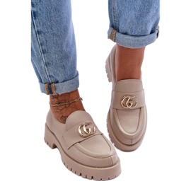 Półbuty Model Rosefalls 20153 Beige Skóra - Step in style beżowy